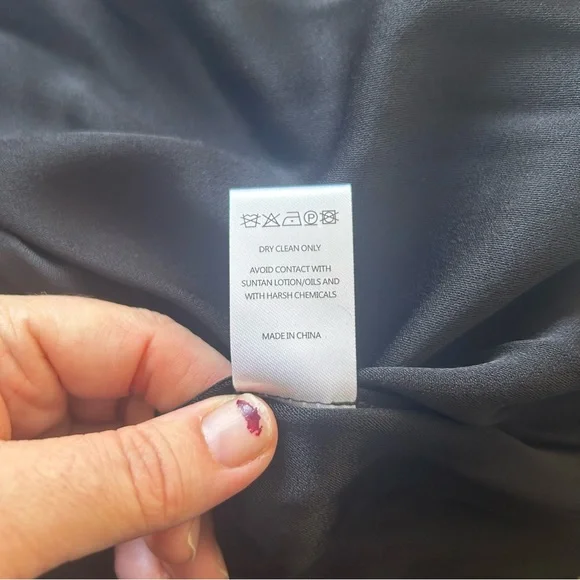 Saloni Sz 8 Margot Puff Sleeve Midi Fit & Flare Black Dress - Picture 14 of 16